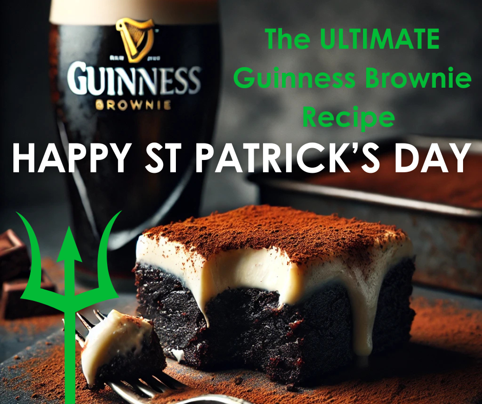 The Ultimate St. Patrick’s Day Treat: Guinness & Cream Cheese Brownies 🍀