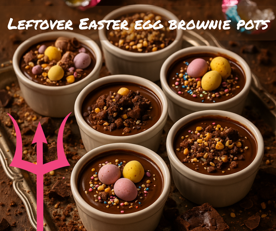 Bad Brownie Chocolate Pots (a.k.a. what to do with “leftover” Easter chocolate)