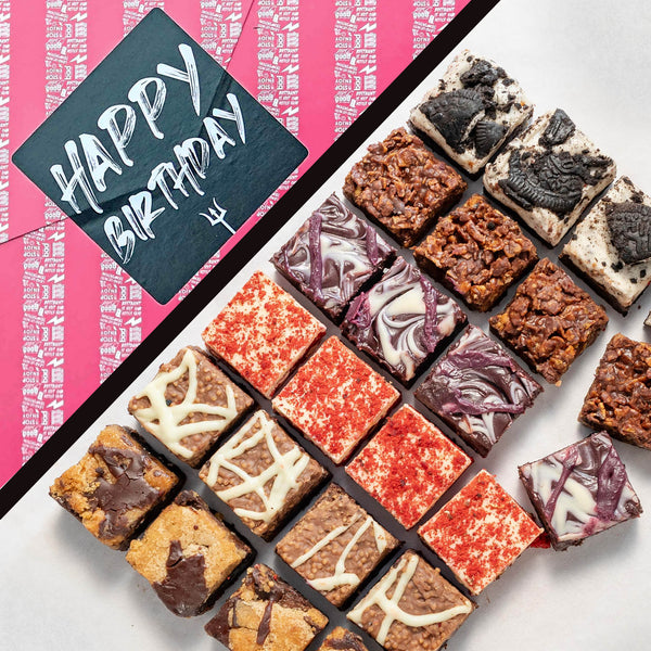 BIRTHDAY Gift Wrapped Deluxe Brownie Box