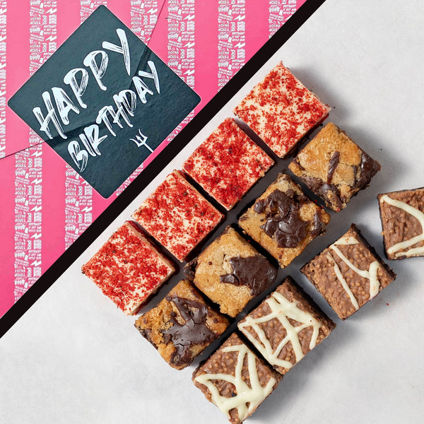 BIRTHDAY Gift Wrapped Fan Favourites Brownie Box