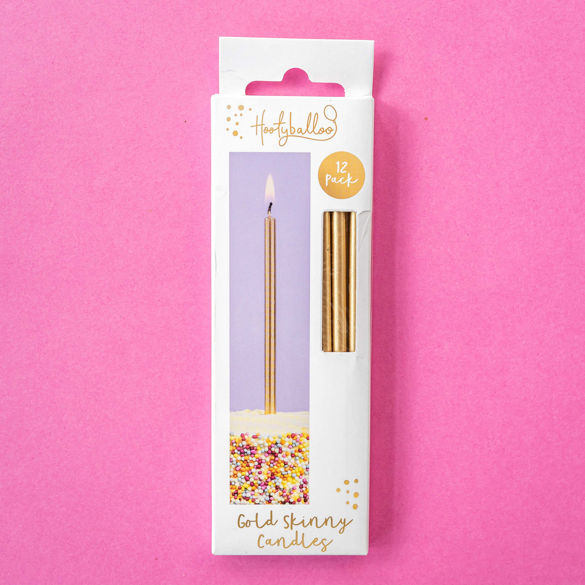 Luxury Slim Metallic Candles (12 pack)