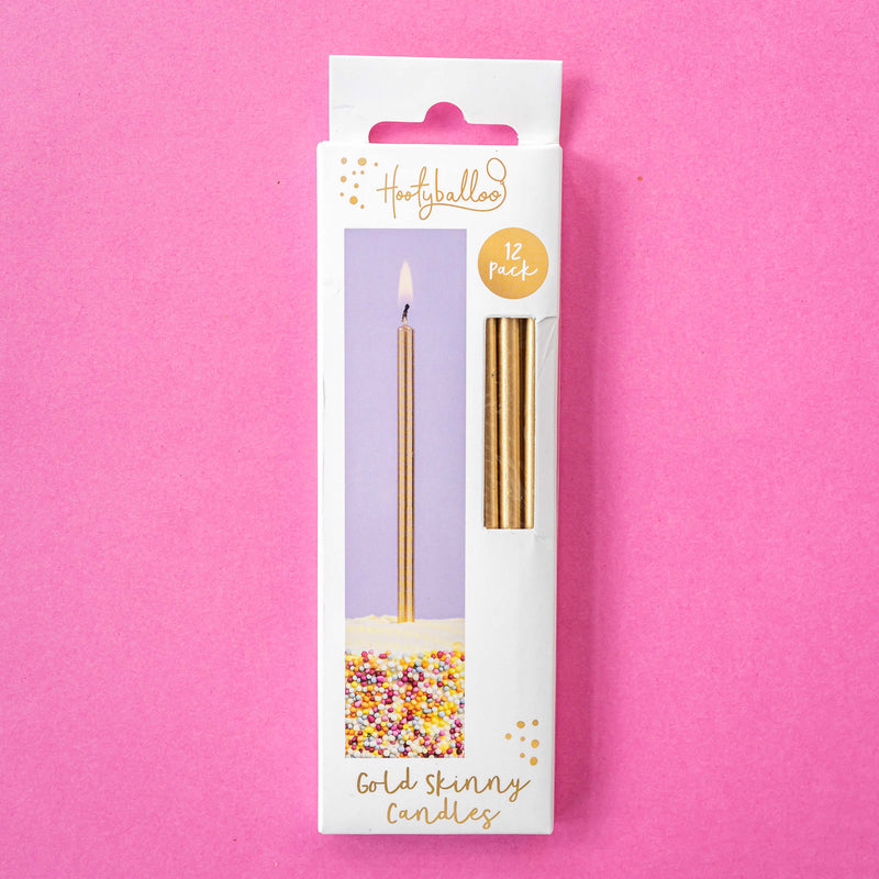 Luxury Slim Metallic Candles (12 pack)