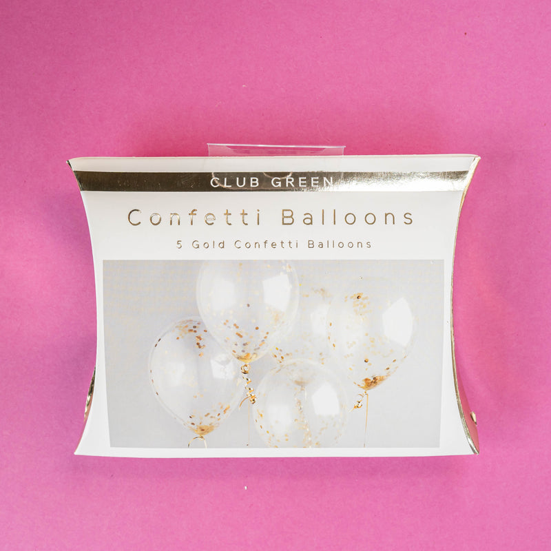 Gold Confetti Balloon (5 pack)