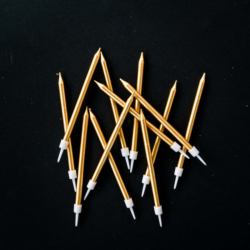 Luxury Slim Metallic Candles (12 pack)