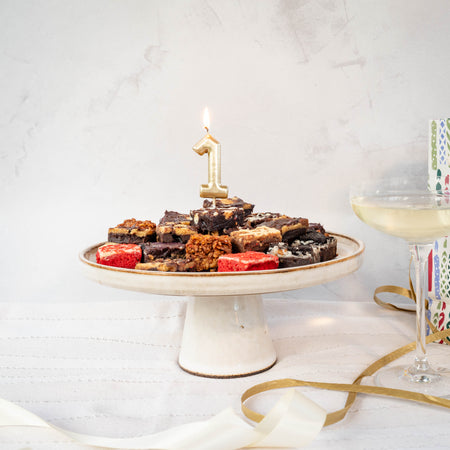 Gold metallic number candles