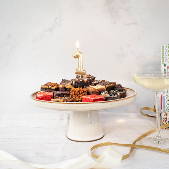 Gold metallic number candles