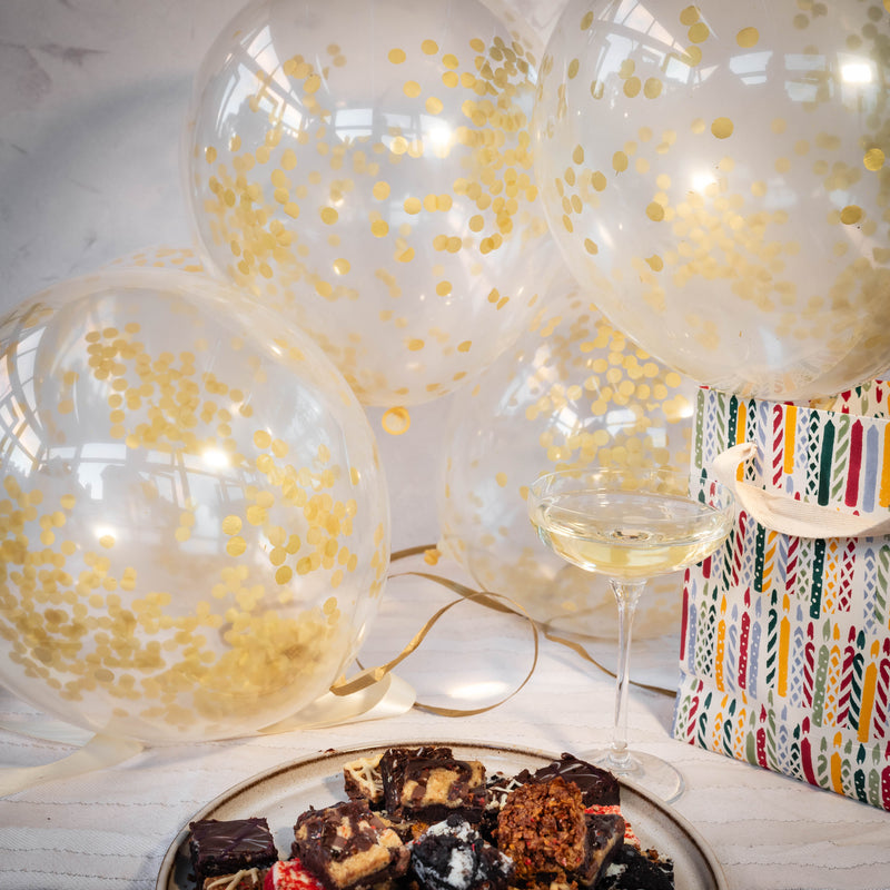 Gold Confetti Balloon (5 pack)