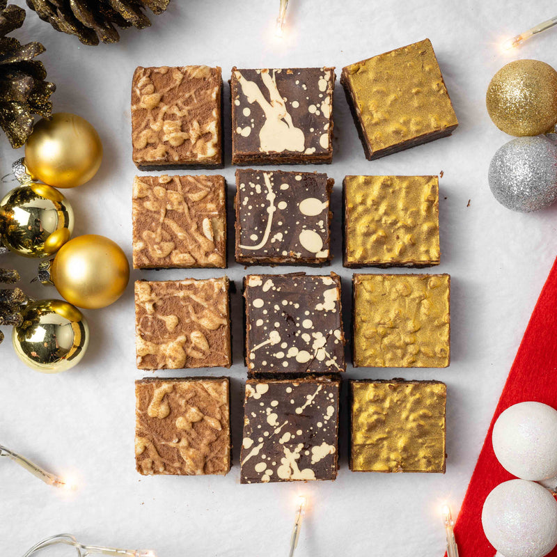 The Merry Mischief 12 Bite Christmas Brownie Box