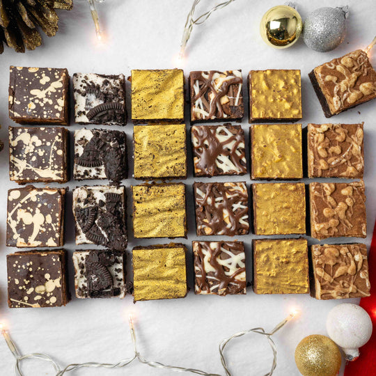 The Festive Feast Box 24 Bite Christmas Brownie Box