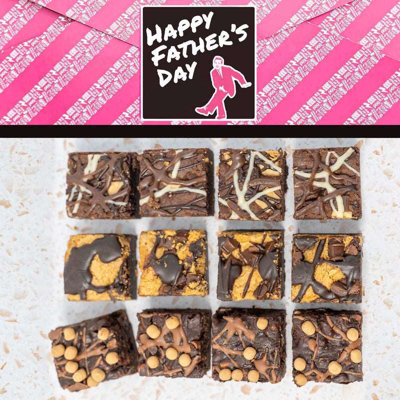 FATHER'S DAY Gift Wrapped Sweet 'n' Salty Brownie Box