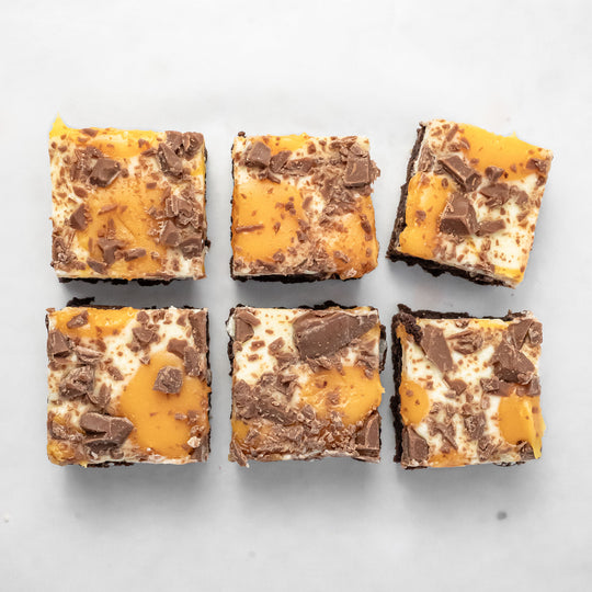 Practically Perfect Passionfruit & White Chocolate 6 Bite Brownie Box