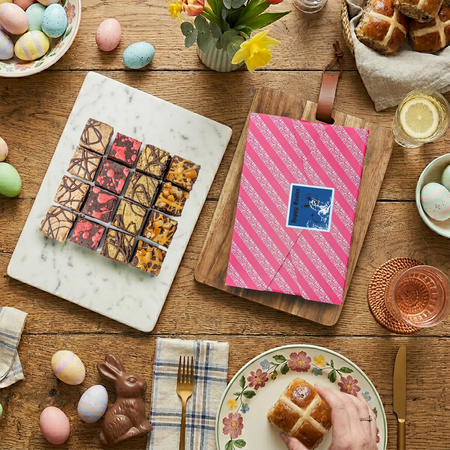 Easter Gift Wrapped Vegan Wheat free Brownie Box